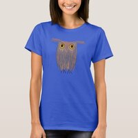 Colorful Owl Watercolor Painting T-Shirt