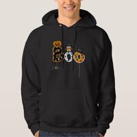 Halloween Boo Owl With Witch Hat Spiders Hoodie