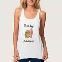 "Cheat Day? Owl Allow it" Cute owl pun, tank Top