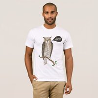 Funny Great Horned Owl WHOM Grammar  T-Shirt