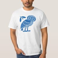 Athens city municipality flag symbol emblem owl bi T-Shirt