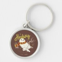 Hedwig Whimsical Forest Drawing Keychain