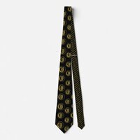Old Gold Crest Owl Neck Tie