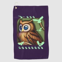 The Majestic Brown Owl Golf Towel