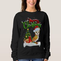 Barn Owl Bird Xmas Decoration Santa Barn Owl Chri Sweatshirt