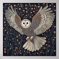 Whimsical Owl Square Print