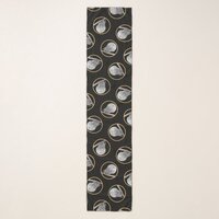 Snowy Owl and Moon Painting Original Wild Bird Art Scarf