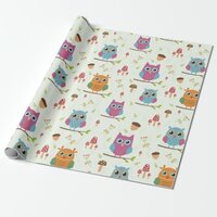Wrapping Paper - Merry Owls
