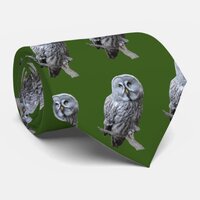 Great Gray Owl Neck Tie