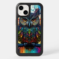 Psychedelic Fantasy Hippy Owl OtterBox iPhone 14 Case