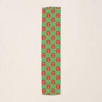 Red Owl Design Any Colour Background Scarf