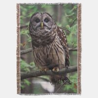 Barred Owl Throw Blanket