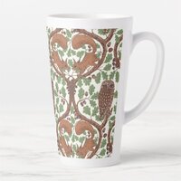 Woodland Whispers/Owls and Squirrels in the Oak/mo Latte Mug