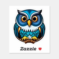 Colorful Cartoon Owl (5) Sticker
