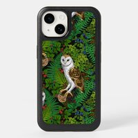 Owls, ferns, oak and berries OtterBox iPhone 14 case