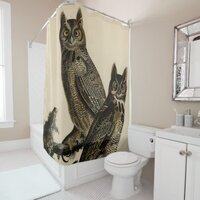 Great Horned Owl from Audubon's Birds of America Shower Curtain