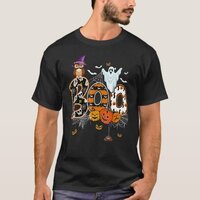 Boo Creepy Owl Pumpkin Ghost  Halloween Costume T-Shirt