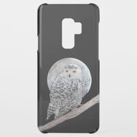 Snowy Owl and Moon Painting - Original Bird Art Uncommon Samsung Galaxy S9 Plus Case