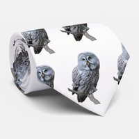 Great Gray Owl Neck Tie