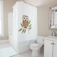 Cute Hoot Owl Shower Curtain