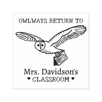 Owl Pun Teacher Appreciation Book Stamp