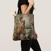 Majestic Owl in a Forest Tote Bag