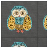 Beautiful Colorful Boho Retro Owl Fabric