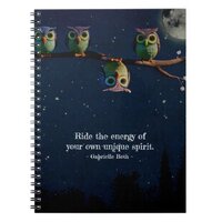 Owl That's Different With Unique Quote Collage Notebook