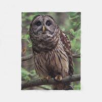 Barred Owl Fleece Blanket