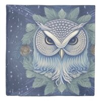 Mystical Fantasy Forest Owl Duvet Cover