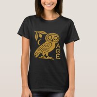 Owl of Athena Athenian Coin Ancient Greek Symbol T-Shirt