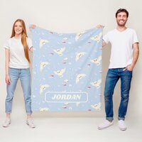 Hedwig Owl Post Letters and Books Pattern Fleece Blanket