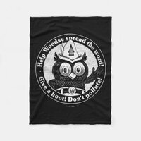 Woodsy Owl Give A Hoot Don't Llute Faded Vintage L Fleece Blanket