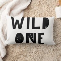 My Kid "Wild One" One Piece Unique Scandi Owl Lumbar Pillow