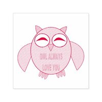 Cute Love Message Owl Self Inking Stamp