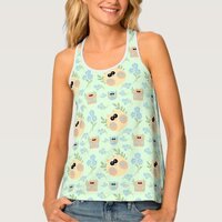 owls pattern tank top