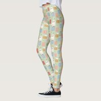 Hedwig Post Letter Block Pattern Leggings