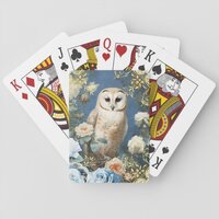 Owl and Roses Poker Cards