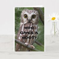*COMEDIC OWL* BIRTHDAY** HUMOR CARD