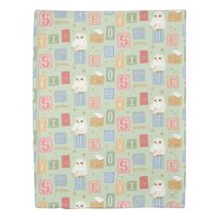 Hedwig Post Letter Block Pattern Duvet Cover