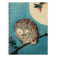 Utagawa Hiroshige - Horned Owl on Maple Branch Notebook