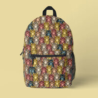 Colourful Boho Woodland Owl Pattern Printed Backpack