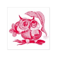 Cute Christmas Baby Owl Self-inking Stamp