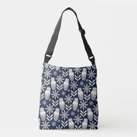 Perfect Barn Owl - blue background Crossbody Bag