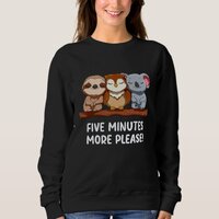 Cute Sloth Owl Koala Sleep Sleeping Animal Kids Wo Sweatshirt