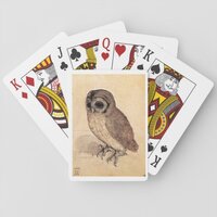 The Little Owl  by Albrecht Durer 1506  public dom Poker Cards