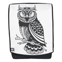 Black Owl Illustration Backpack