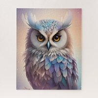 Dreamy Fantasy Owl Soft Pastel Colors Jigsaw Puzzle