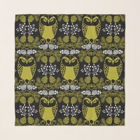 Folk Art Owl Prints Scarf