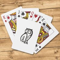Owl Symbol Black Poker Cards